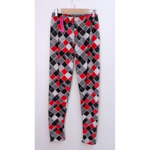 Supernova Fleece Patchwork Print Elastic‎ Waist  Leggings Women One Size /#9155